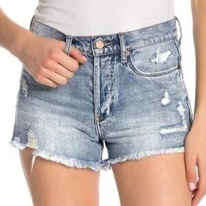 Blank NYC Womens 31 High‎ Rise Distressed Buttonfly Denim Shorts